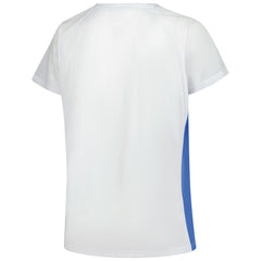 Detroit Lions Women's Plus Size Glitter Lace-Up V- Neck T-Shirt - White cheap