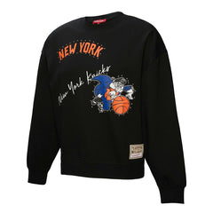 New York Knicks Women's Hardwood Classics Home Team Pullover Sweatshirt - Black | Mitchell & Ness sale