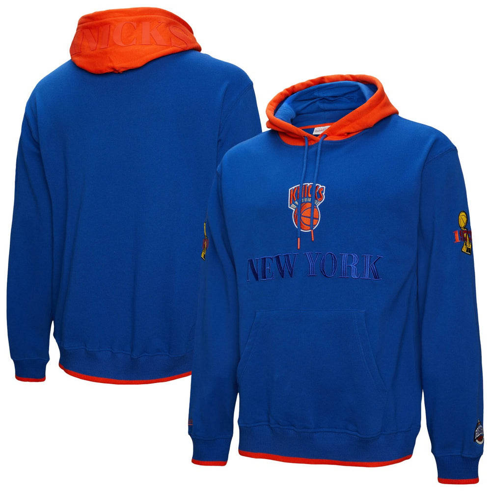 New York Knicks Hardwood Classics Team OG 3.0 Pullover Hoodie - Royal | Mitchell & Ness on sale