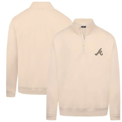 Atlanta Braves Levelwear Murray Quarter-Zip Sweatshirt - Khaki