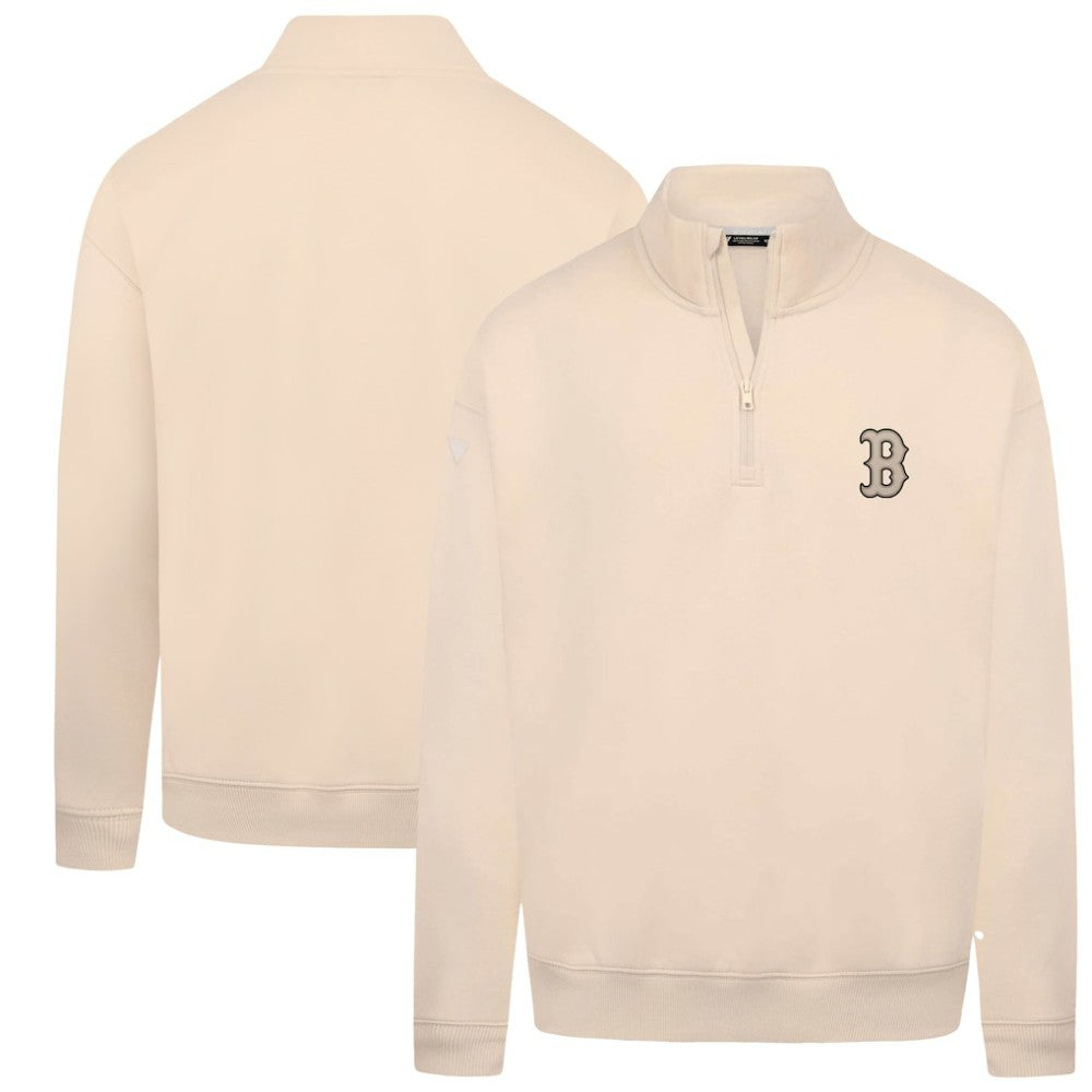 Boston Red Sox Levelwear Murray Quarter-Zip Sweatshirt - Khaki