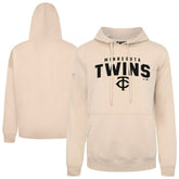 Minnesota Twins Levelwear Podium Team Arch Pullover Hoodie - Khaki