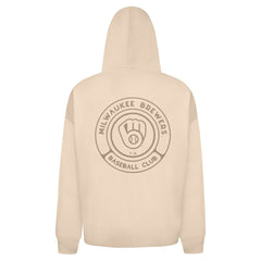 Milwaukee Brewers Levelwear Uphill Oversized Full-Zip Hoodie - Khaki
