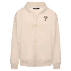 Philadelphia Phillies Levelwear Uphill Oversized Full-Zip Hoodie - Khaki