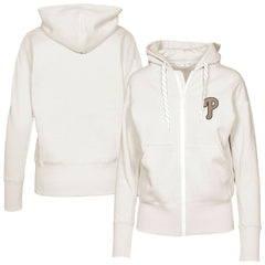 Philadelphia Phillies Levelwear Women's Gardinia Full-Zip Hoodie - Khaki