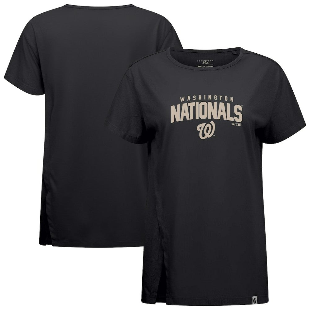 Washington Nationals Levelwear Influx Team Arch T-Shirt - Black
