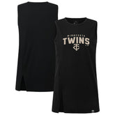 Minnesota Twins Levelwear Women's Influx Team Arch Tank Top - Black