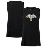 Seattle Mariners Levelwear Women's Influx Team Arch Tank Top - Black