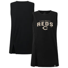 Cincinnati Reds Levelwear Women's Influx Team Arch Tank Top - Black