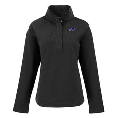 Buffalo Bills Cutter & Buck Women's Hunts Point Eco Half-Snap Sweatshirt - Black sale