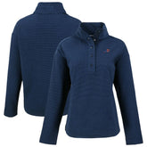 Buffalo Bills Cutter & Buck Women's Hunts Point Eco Half-Snap Sweatshirt - Navy on sale