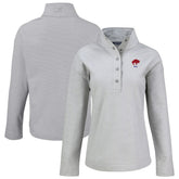 Buffalo Bills Cutter & Buck Women's Hunts Point Eco Half-Snap Sweatshirt - Gray cheap