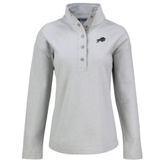 Buffalo Bills Cutter & Buck Women's Hunts Point Eco Half-Snap Sweatshirt - Gray online