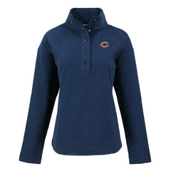 Chicago Bears Cutter & Buck Women's Hunts Point Eco Half-Snap Sweatshirt - Navy cheap