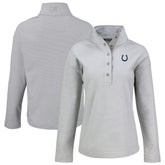 Indianapolis Colts Cutter & Buck Women's Hunts Point Eco Half-Snap Sweatshirt - Gray sale