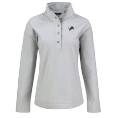 Detroit Lions Cutter & Buck Women's Hunts Point Eco Half-Snap Sweatshirt - Gray for sale
