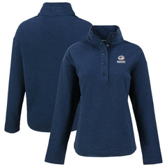 Green Bay Packers Cutter & Buck Women's Hunts Point Eco Half-Snap Sweatshirt - Navy on sale