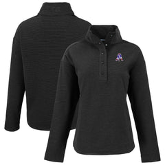 New England Patriots Cutter & Buck Women's Hunts Point Eco Half-Snap Sweatshirt - Black online