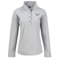 Philadelphia Eagles Cutter & Buck Women's Hunts Point Eco Half-Snap Sweatshirt - Gray sale