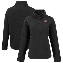 San Francisco 49ers Cutter & Buck Women's Hunts Point Eco Half-Snap Sweatshirt - Black cheap