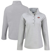 San Francisco 49ers Cutter & Buck Women's Hunts Point Eco Half-Snap Sweatshirt - Gray cheap