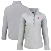 Tampa Bay Buccaneers Cutter & Buck Women's Hunts Point Eco Half-Snap Sweatshirt - Gray discount