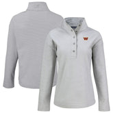 Washington Commanders Cutter & Buck Women's Hunts Point Eco Half-Snap Sweatshirt - Gray on sale