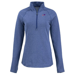 Buffalo Bills Cutter & Buck Women's Peshastin Eco Fleece Recycled Tri-Blend Raglan Half-Zip Jacket - Heather Royal cheap
