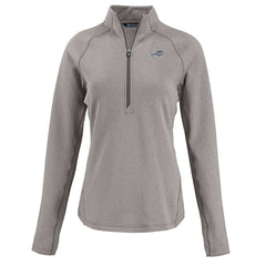 Buffalo Bills Cutter & Buck Women's Peshastin Eco Fleece Recycled Tri-Blend Raglan Half-Zip Jacket - Heather Gray outlet