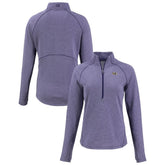 Baltimore Ravens Cutter & Buck Women's Peshastin Eco Fleece Recycled Tri-Blend Raglan Half-Zip Jacket - Heather Purple cheap