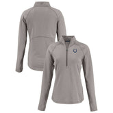 Indianapolis Colts Cutter & Buck Women's Peshastin Eco Fleece Recycled Tri-Blend Raglan Half-Zip Jacket - Heather Gray outlet