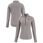 Denver Broncos Cutter & Buck Women's Peshastin Eco Fleece Recycled Tri-Blend Raglan Half-Zip Jacket - Heather Gray outlet