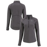 Denver Broncos Cutter & Buck Women's Peshastin Eco Fleece Recycled Tri-Blend Raglan Half-Zip Jacket - Heather Black online
