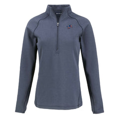 Detroit Lions Cutter & Buck Women's Americana Peshastin Eco Fleece Recycled Tri-Blend Raglan Half-Zip Jacket - Heather Navy sale