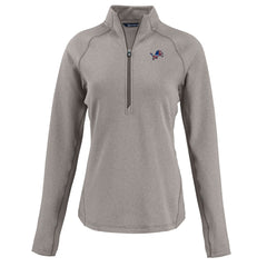 Detroit Lions Cutter & Buck Women's Americana Peshastin Eco Fleece Recycled Tri-Blend Raglan Half-Zip Jacket - Heather Gray on sale