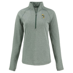 Green Bay Packers Cutter & Buck Women's Peshastin Eco Fleece Recycled Tri-Blend Raglan Half-Zip Jacket - Heather Green for sale