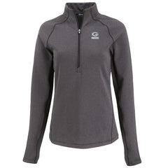 Green Bay Packers Cutter & Buck Women's Peshastin Eco Fleece Recycled Tri-Blend Raglan Half-Zip Jacket - Heather Black online