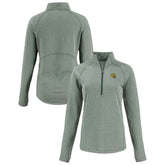 Green Bay Packers Cutter & Buck Women's Peshastin Eco Fleece Recycled Tri-Blend Raglan Half-Zip Jacket - Heather Green online