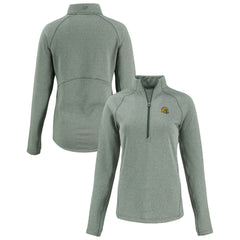 Green Bay Packers Cutter & Buck Women's Peshastin Eco Fleece Recycled Tri-Blend Raglan Half-Zip Jacket - Heather Green online