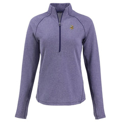 Minnesota Vikings Cutter & Buck Women's Peshastin Eco Fleece Recycled Tri-Blend Raglan Half-Zip Jacket - Heather Purple online