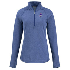 New England Patriots Cutter & Buck Women's Peshastin Eco Fleece Recycled Tri-Blend Raglan Half-Zip Jacket - Heather Royal outlet