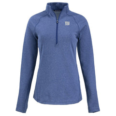 New York Giants Cutter & Buck Women's Peshastin Eco Fleece Recycled Tri-Blend Raglan Half-Zip Jacket - Heather Royal discount