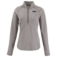 Pittsburgh Steelers Cutter & Buck Women's Americana Peshastin Eco Fleece Recycled Tri-Blend Raglan Half-Zip Jacket - Heather Gray sale