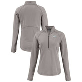 San Francisco 49ers Cutter & Buck Women's Peshastin Eco Fleece Recycled Tri-Blend Raglan Half-Zip Jacket - Heather Gray online