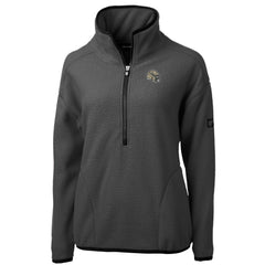 New Orleans Saints Cutter & Buck Women's Helmet Cascade Eco Sherpa Fleece Half-Zip Jacket - Charcoal online