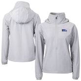 Seattle Seahawks Cutter & Buck Women's Charter Eco Recycled Half-Zip Hooded Anorak Jacket - Gray sale