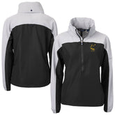Pittsburgh Steelers Cutter & Buck Women's Charter Eco Recycled Half-Zip Hooded Anorak Jacket - Black sale