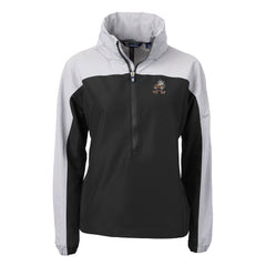 Cleveland Browns Cutter & Buck Women's Charter Eco Recycled Half-Zip Hooded Anorak Jacket - Black on sale