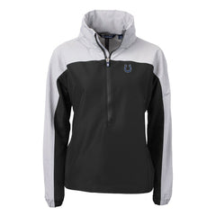Indianapolis Colts Cutter & Buck Women's Charter Eco Recycled Half-Zip Hooded Anorak Jacket - Black on sale
