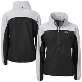 Baltimore Ravens Cutter & Buck Women's Charter Eco Recycled Half-Zip Hooded Anorak Jacket - Black discount